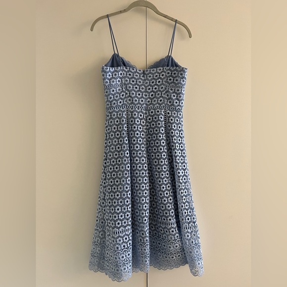 Jcrew Eyelet Midi Dress in Light Blue - Size 0 - Picture 2 of 3